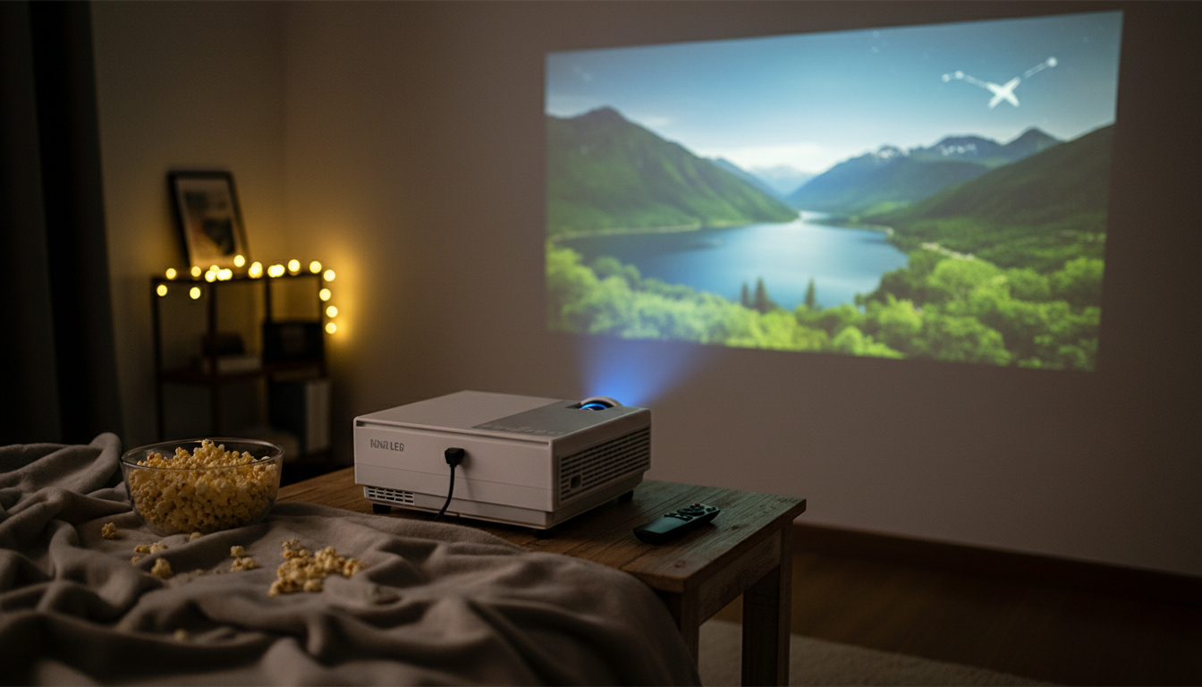 Mini LED Smart Projector for Travel & Small-Space Movies