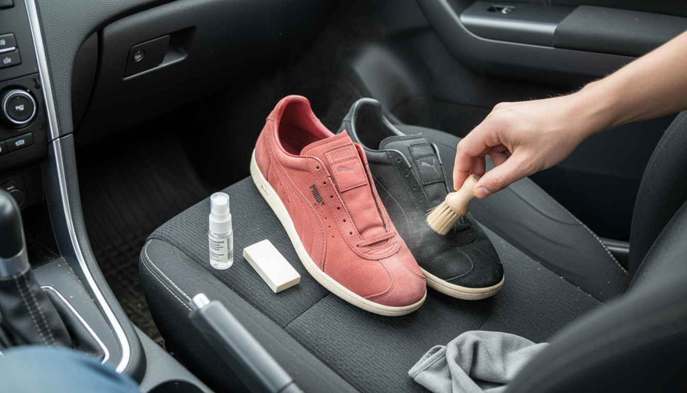 Clean Puma Speedcat Suede: Brush, Erase, Spot-Treat